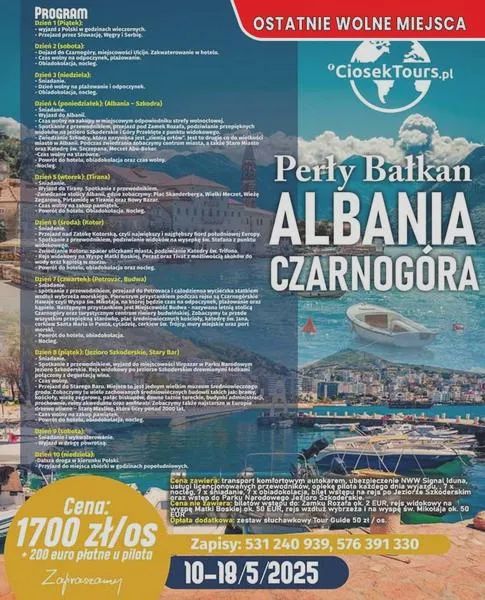 Podróż autokarem do Albanii
