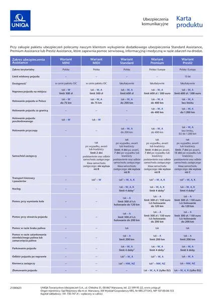 UNIQA assistance