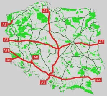 Znaki drogowe na autostradzie